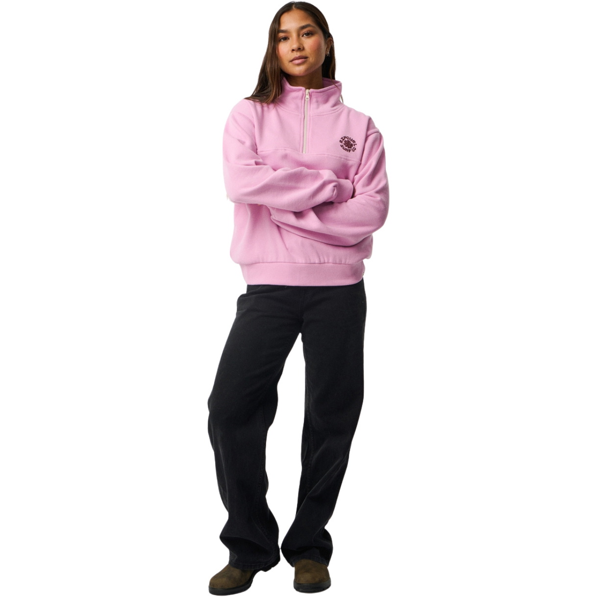 2026 Rip Curl Dames Feestgolf 1/2 Zip Fleece 0ECWFL - Lilac